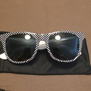 Black and White Checkered Sunglasses